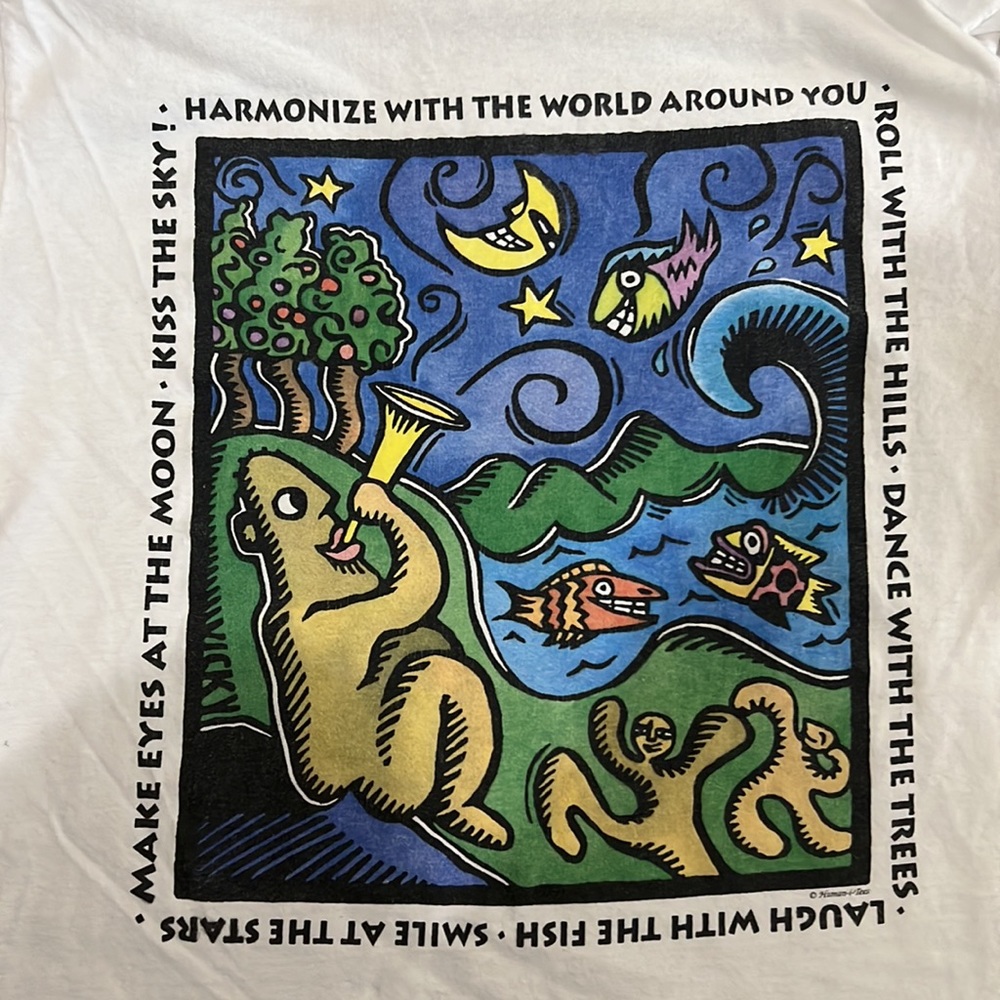 Human.I.Tees Unisex Medium White Vintage Tshirt